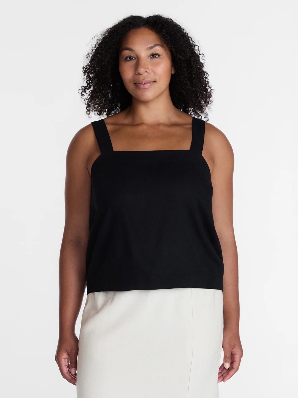 Eileen Fisher Black Silk Cami Tank